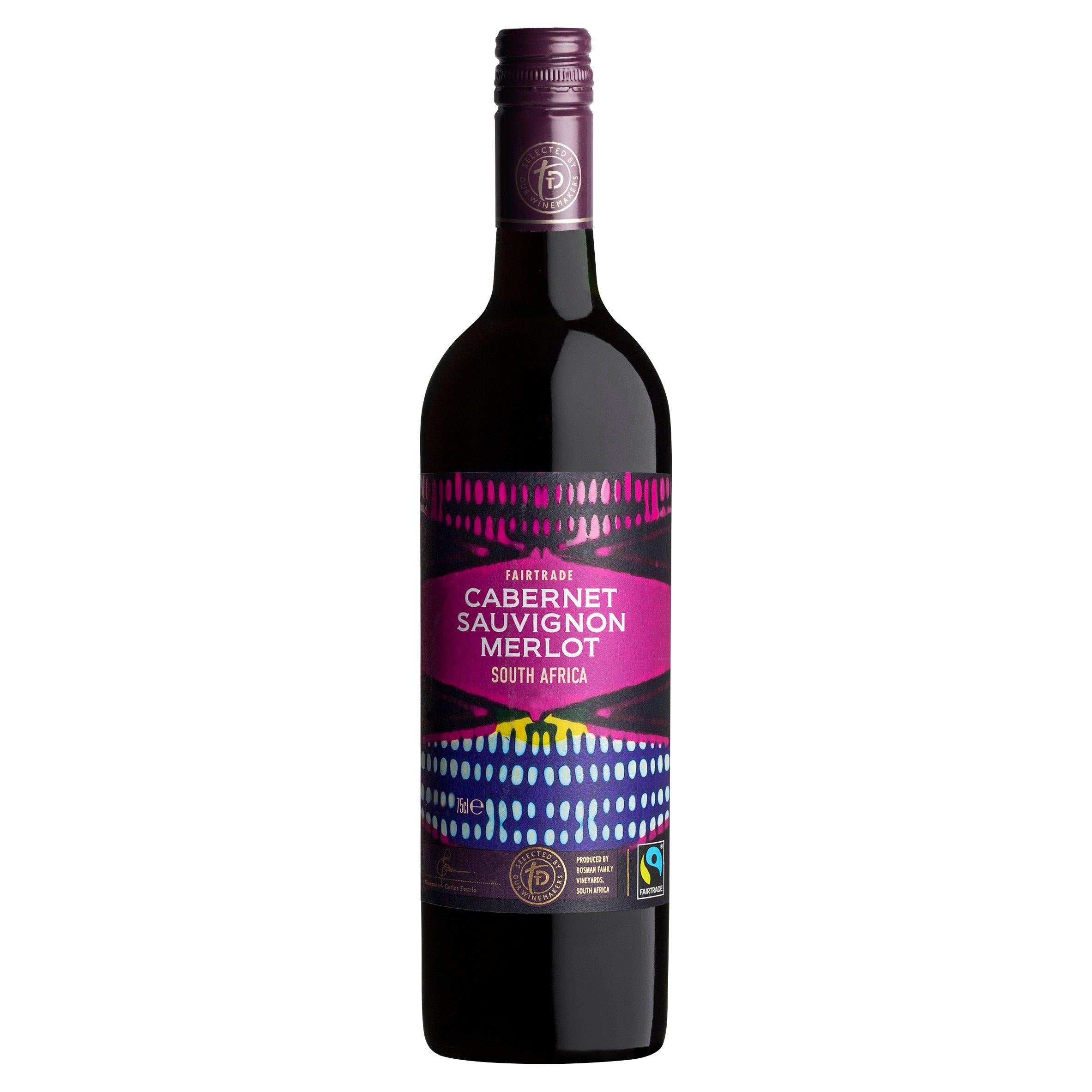 Sainsbury's Fairtrade Cabernet Sauvignon Merlot, Taste the Difference 75cl All red wine Sainsburys   