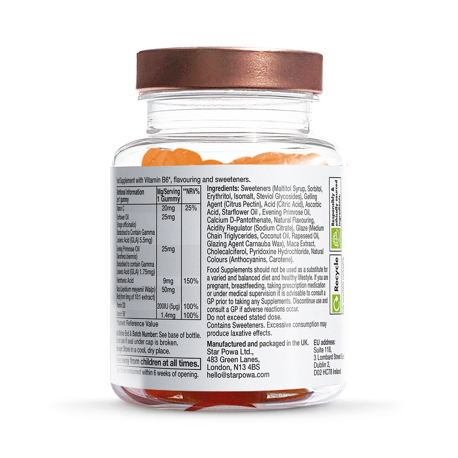 Starpowa hormone balance vitamin gummies 30 count (British brand)