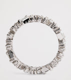 Suzanne Kalan La Fantaisie eternity ring white gold diamond baguette princess cut, UK version
