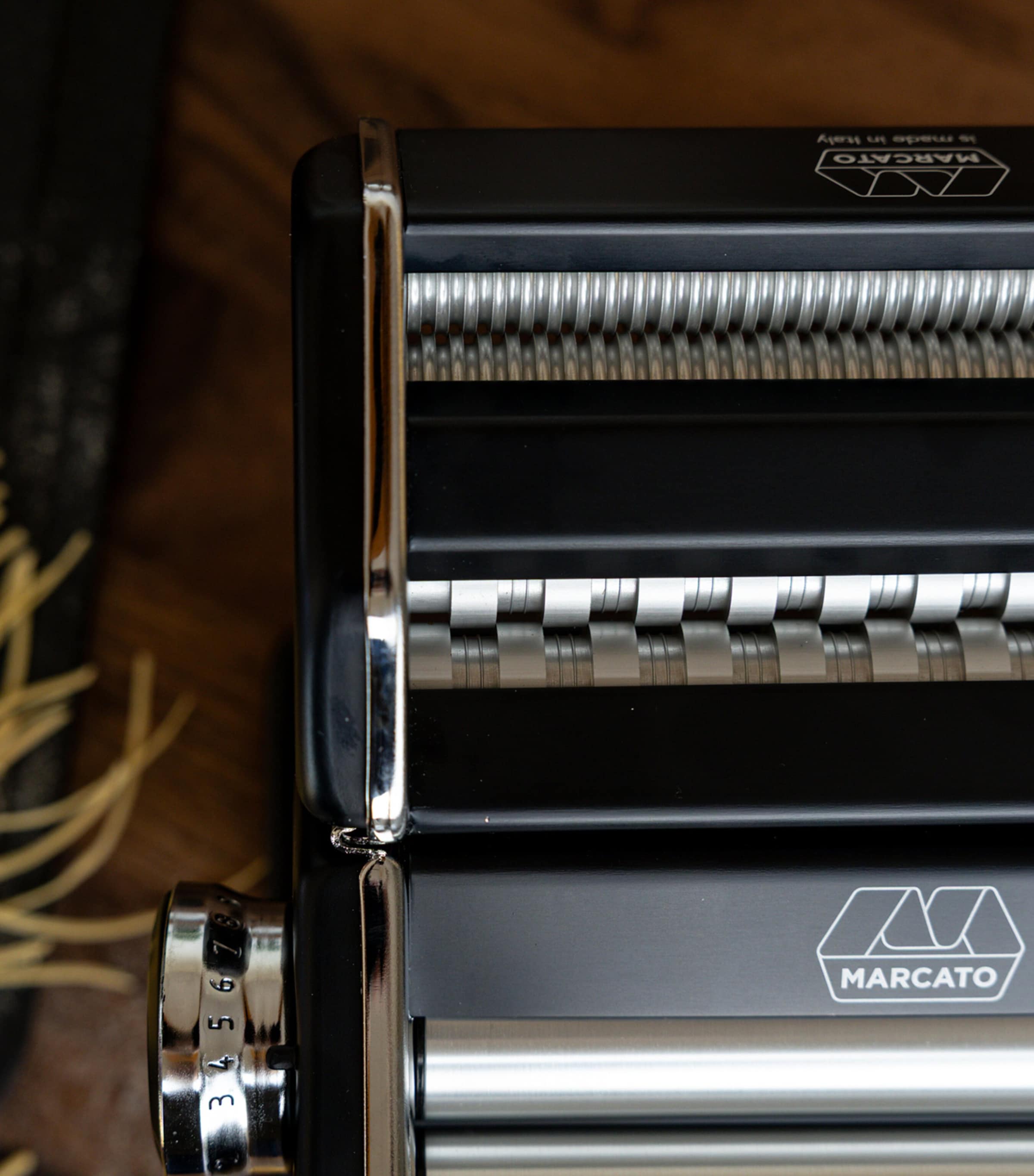 Marcato pasta machine for lasagna, fettuccine, tagliolini, and spaghetti, imported from the UK