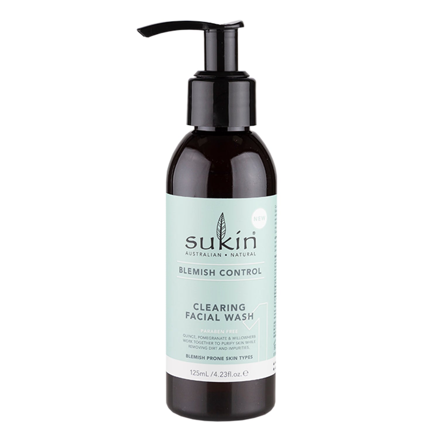 Sukin Blemish Control Clearing Face Wash 125ml (British brand)