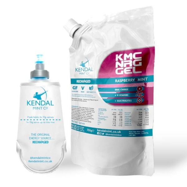 KMC Energy Gel Refill Raspberry & Mint  + Flask Bundle