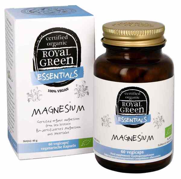 Royal Green magnesium supplement 60 capsules, UK version