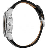 Just Cavalli black mens watch leather strap stainless steel, UK version