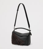 LOEWE small leather puzzle fringed top-handle bag - British product