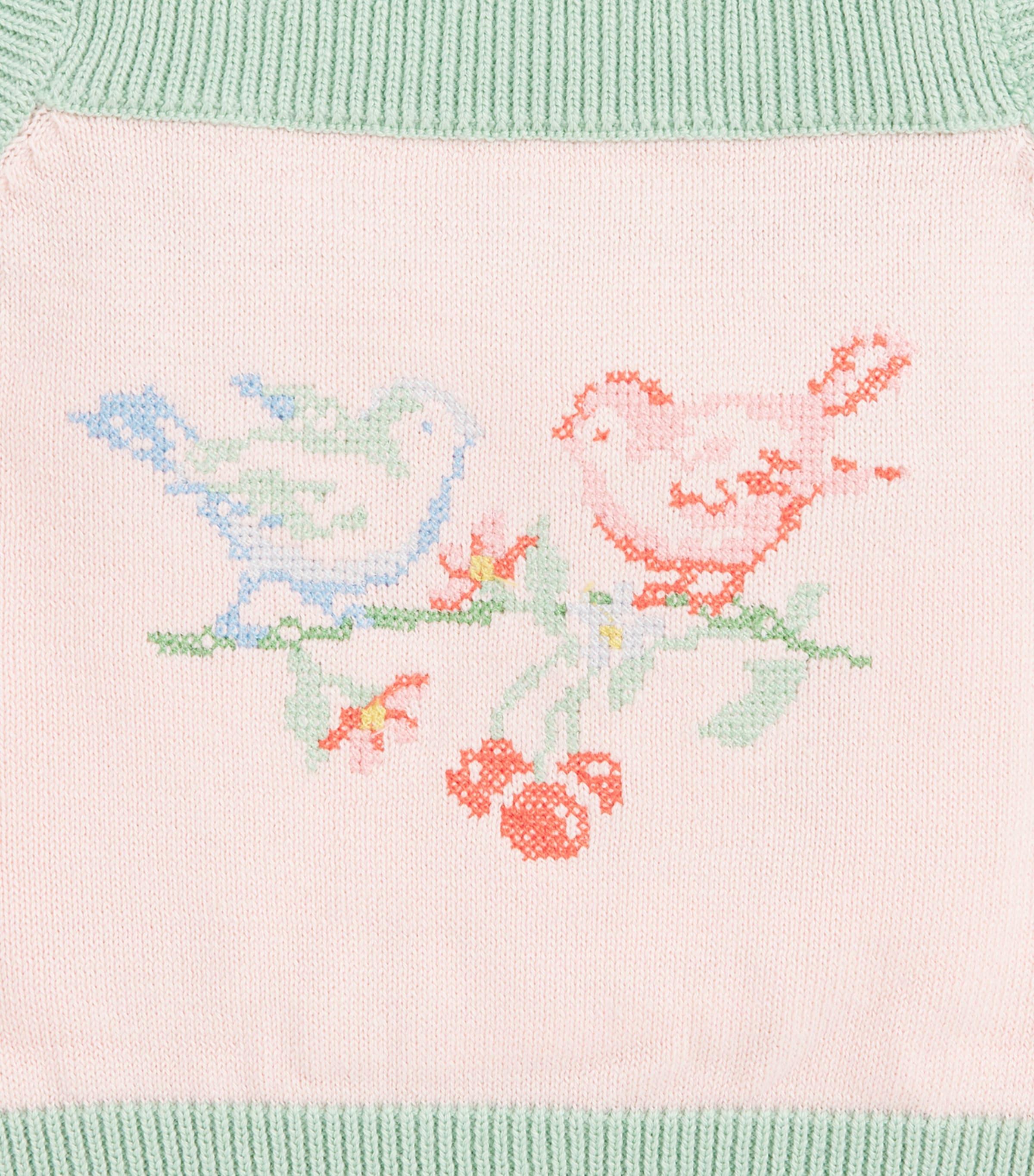 Gingersnaps cotton intarsia bird top 6-36 months, UK version