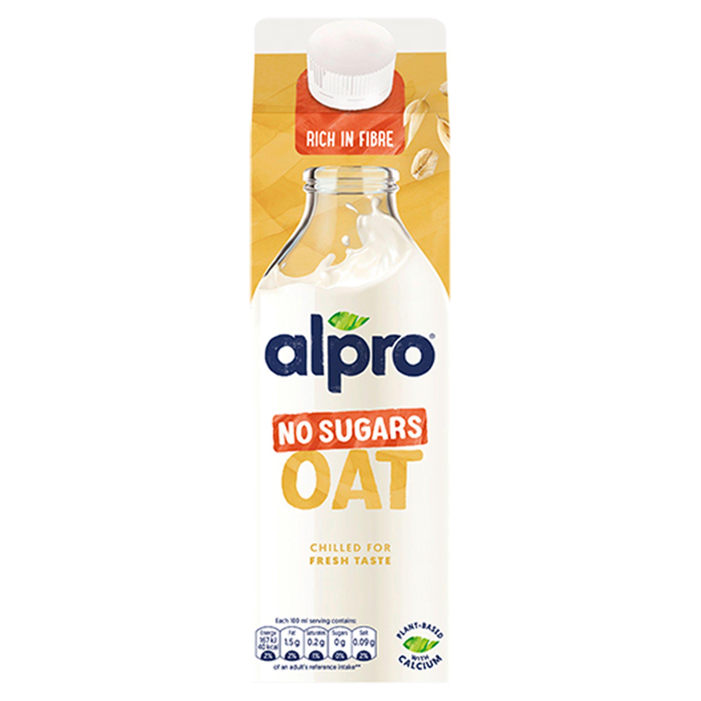 Alpro Oat Milk No Sugars Chilled Dairy Alternative 1L GOODS Sainsburys   