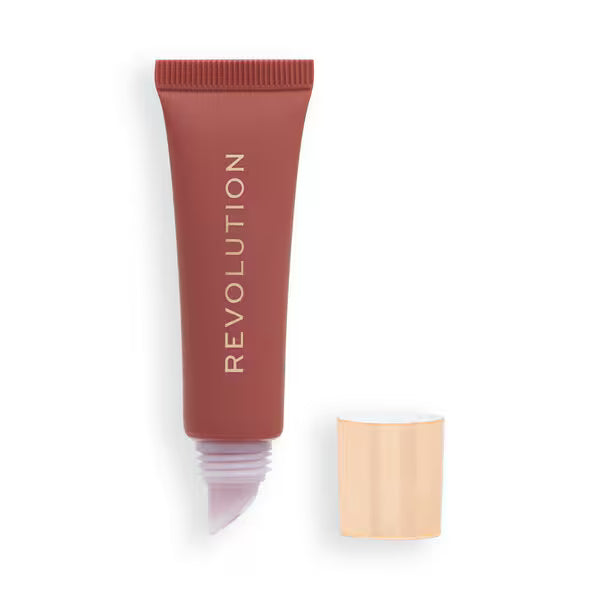 Revolution Juicy Peptide Lip Balm Nude Latte, imported from the UK