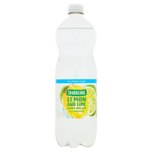 Sainsbury's Sparkling Flavoured Water, Lemon & Lime 1L Flavoured & vitamin water Sainsburys   