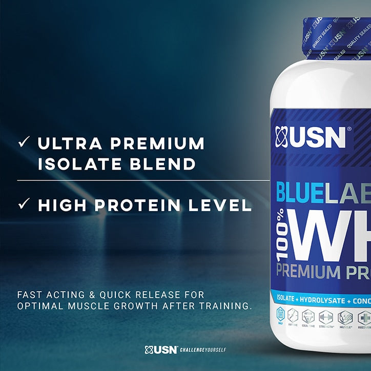 USN Blue Lab Whey Premium Protein Powder Chocolate Caramel 2kg Whey Protein Holland&Barrett   