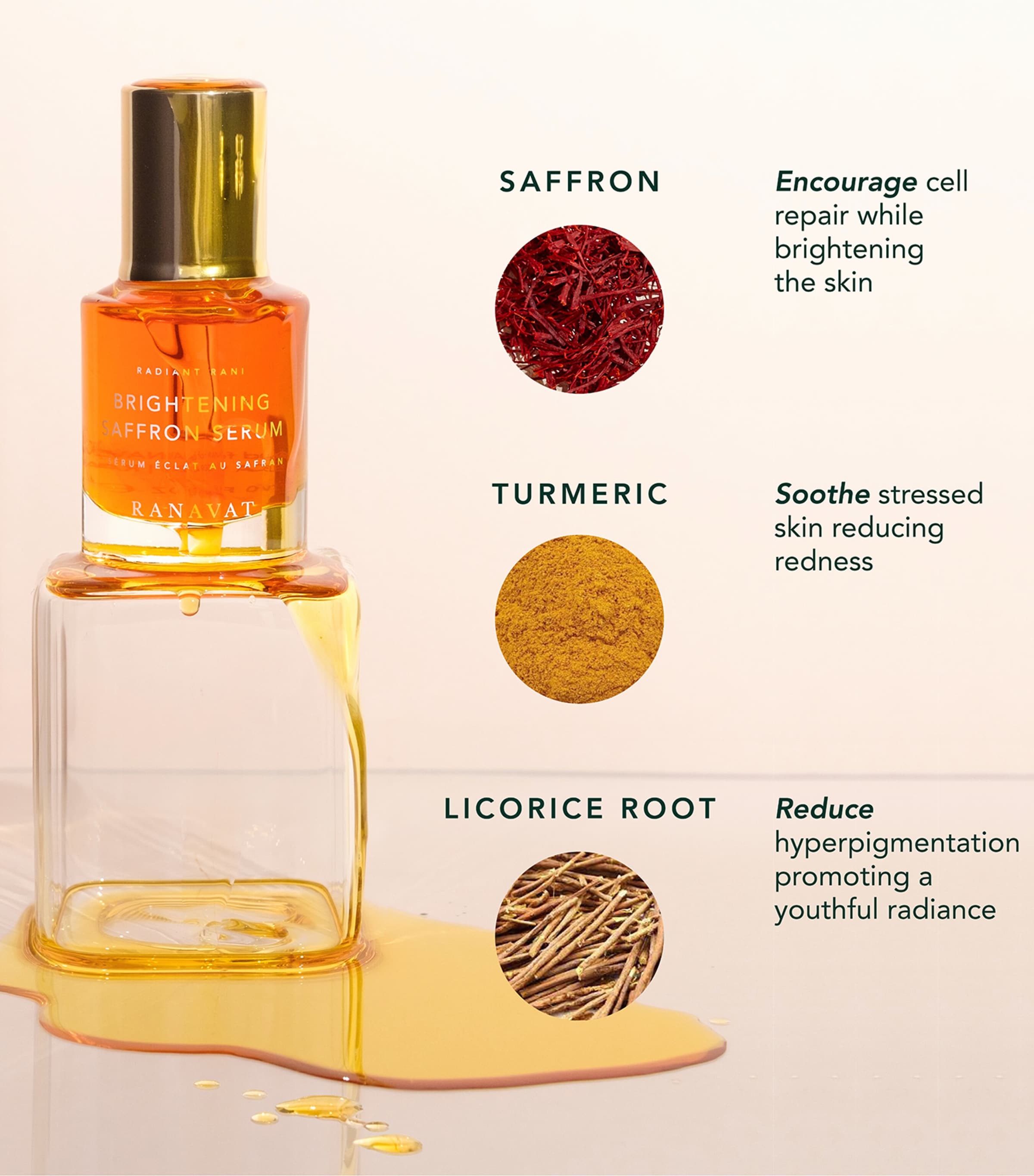 Ranavat brightening saffron serum 30ml, imported from the UK