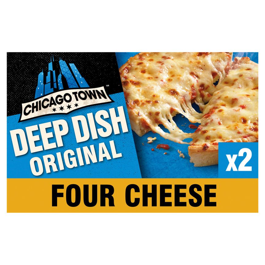 Chicago Town Fully Loaded Deep Dish 2 Four Cheese Pizzas 2 x 148g (296g)