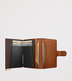 Secrid embossed lines leather miniwallet, imported from the UK
