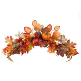 Livingandhome artificial maple leaves swag orange 60cm, imported from the UK