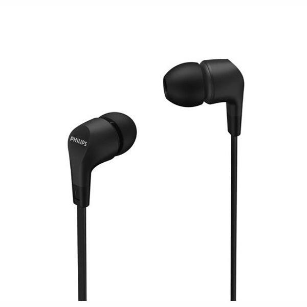 Philips TAE1105 black wired in-ear headphones, imported from the UK