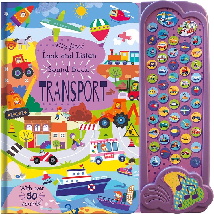 Interactive sound book with 50 buttons for children - British product
