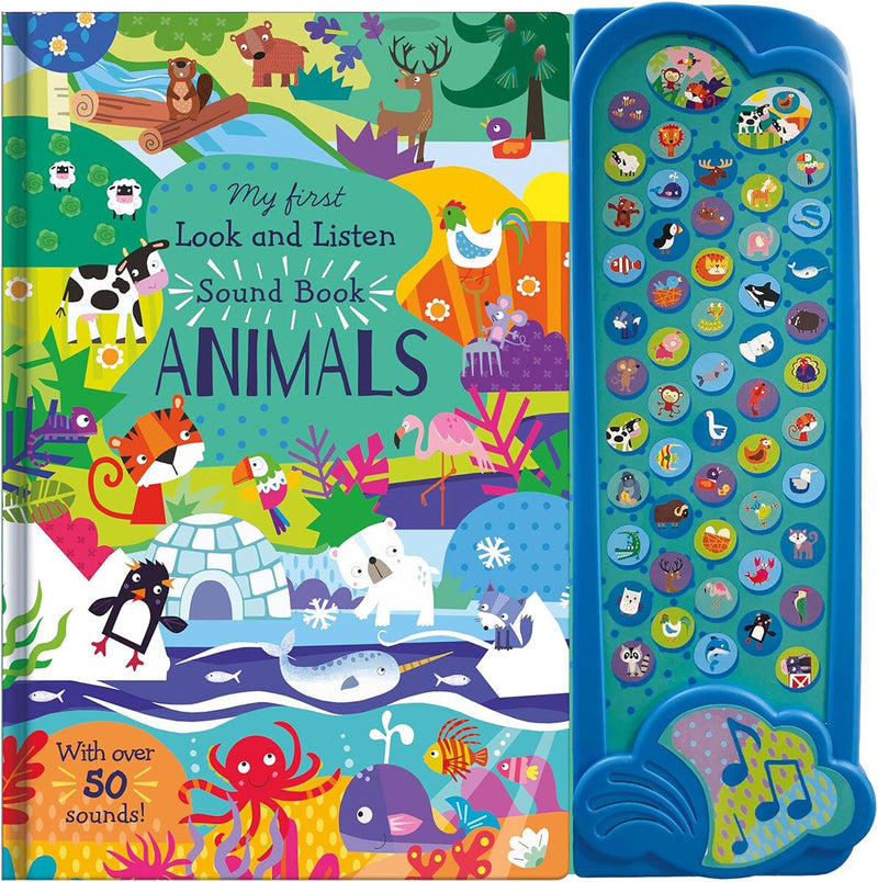 Interactive sound book with 50 buttons for children - British product