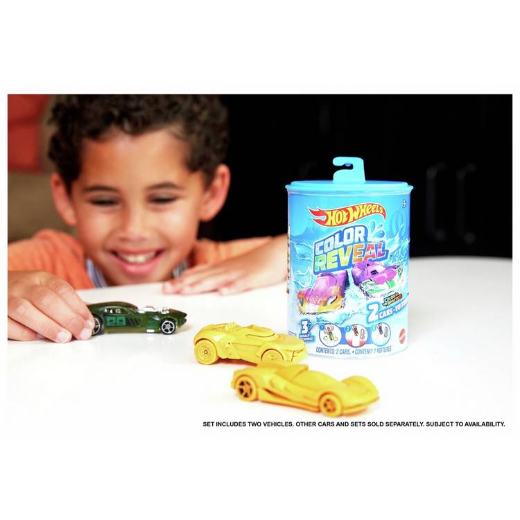 Hot Wheels Colour Reveal toy cars 2-pack, imported from the UK