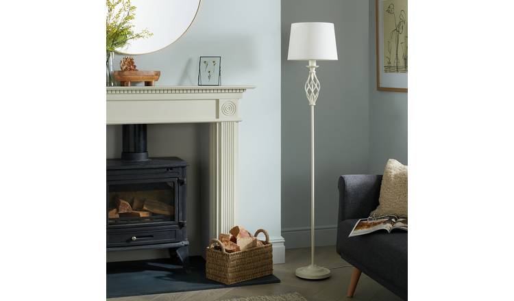 Argos Home Twist floor lamp cream, imported from the UK