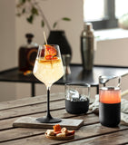 Villeroy & Boch artisanal glass tumblers with matte slate-style bottom, set of 4, 440ml capacity (British brand)