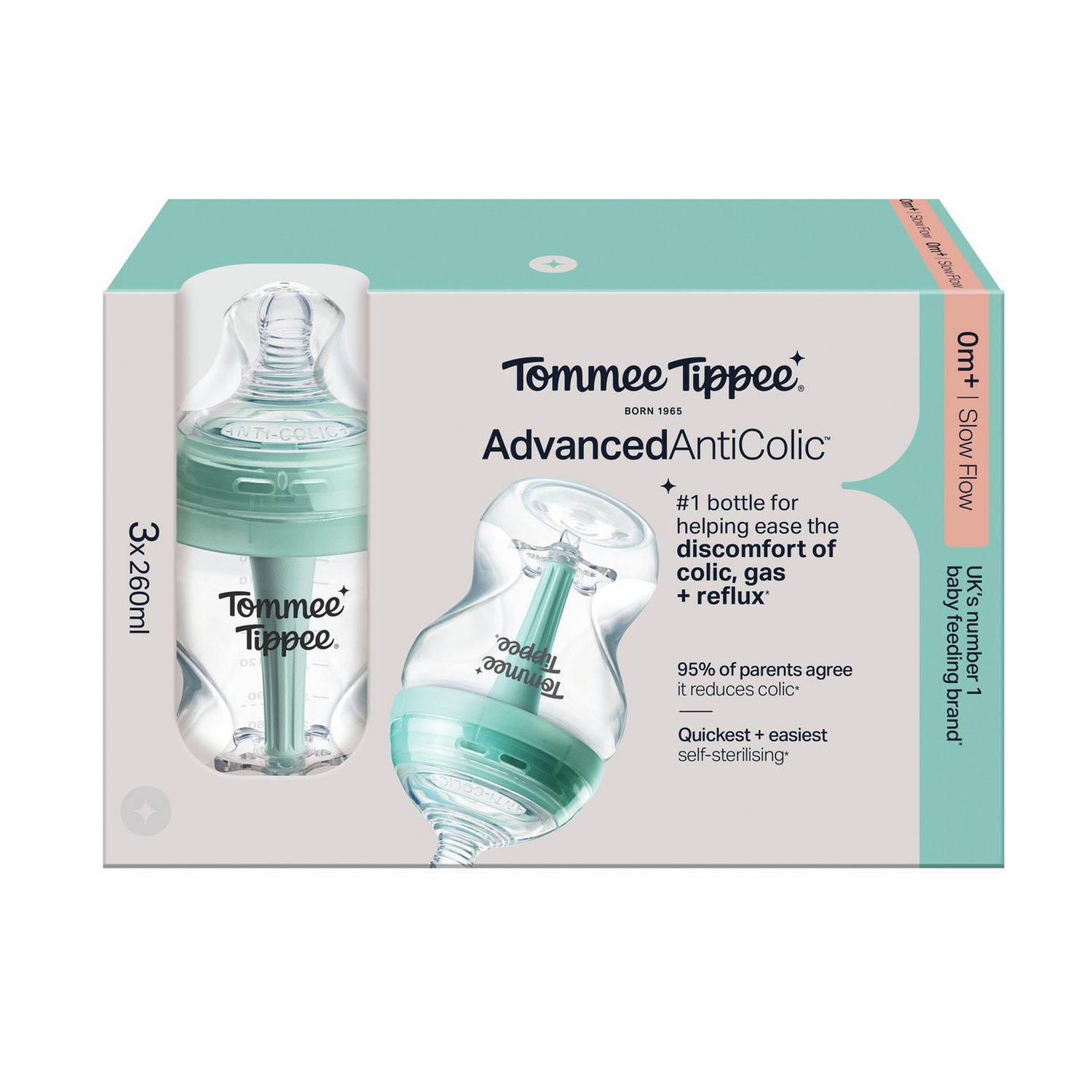 Tommee Tippee Advanced Anti-Colic baby bottle 260ml, UK version