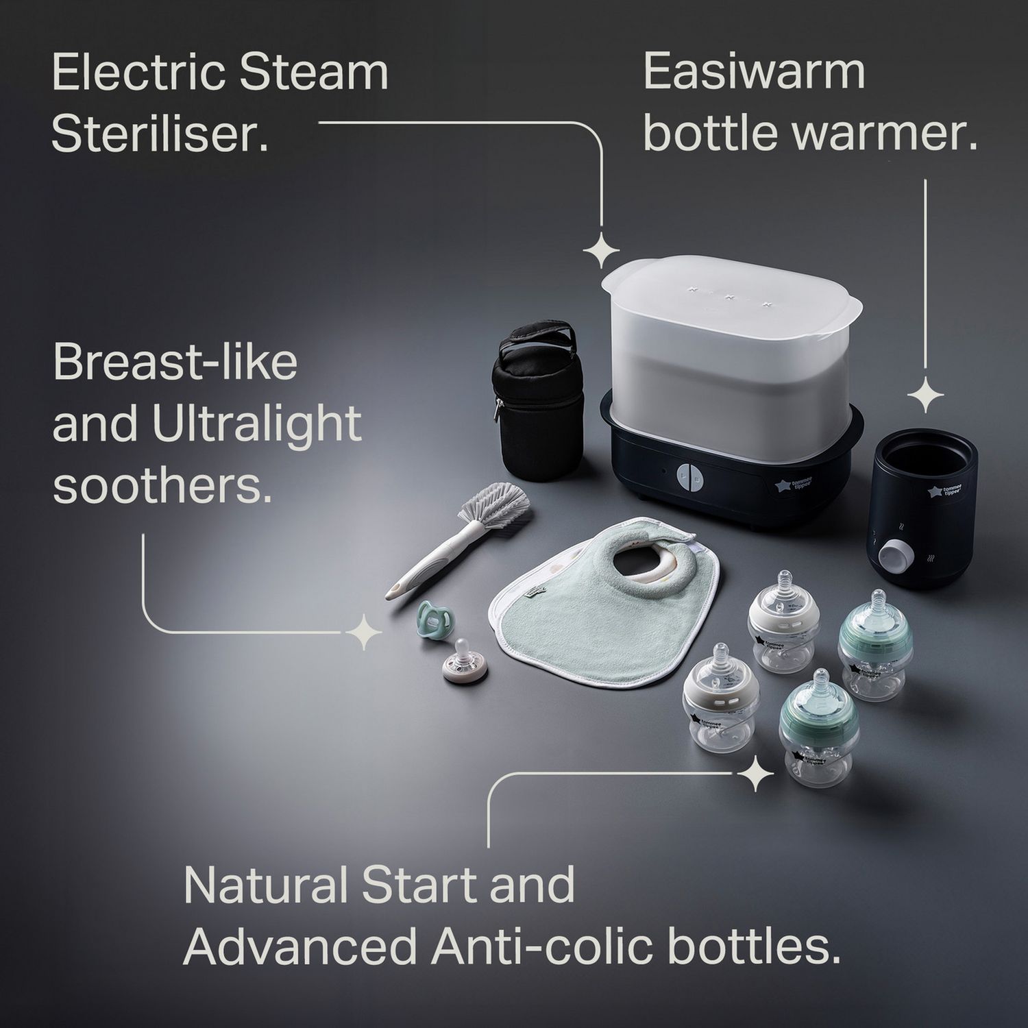 Tommee Tippee complete feeding kit black, UK version