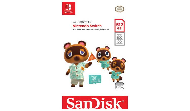 SanDisk microSDXC memory card for Nintendo Switch 512GB, UK version