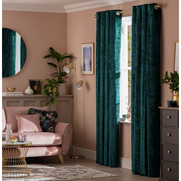 Argos Home eyelet curtains emerald 117x183cm, UK version