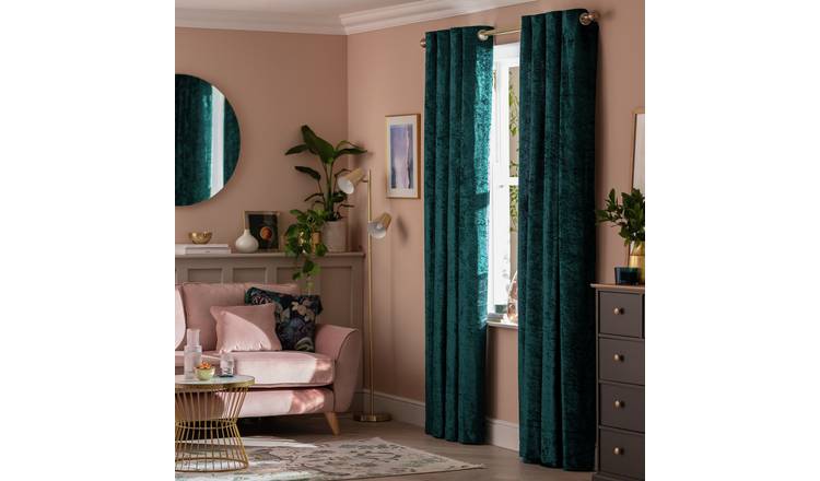 Argos Home eyelet curtains emerald 117x183cm, UK version