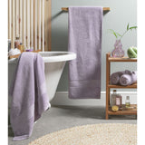 Habitat cotton supersoft hand towel lilac 90x50cm 2 pack, imported from the UK