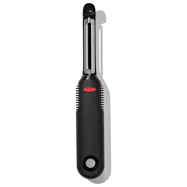 OXO Softworks swivel peeler black, imported from the UK