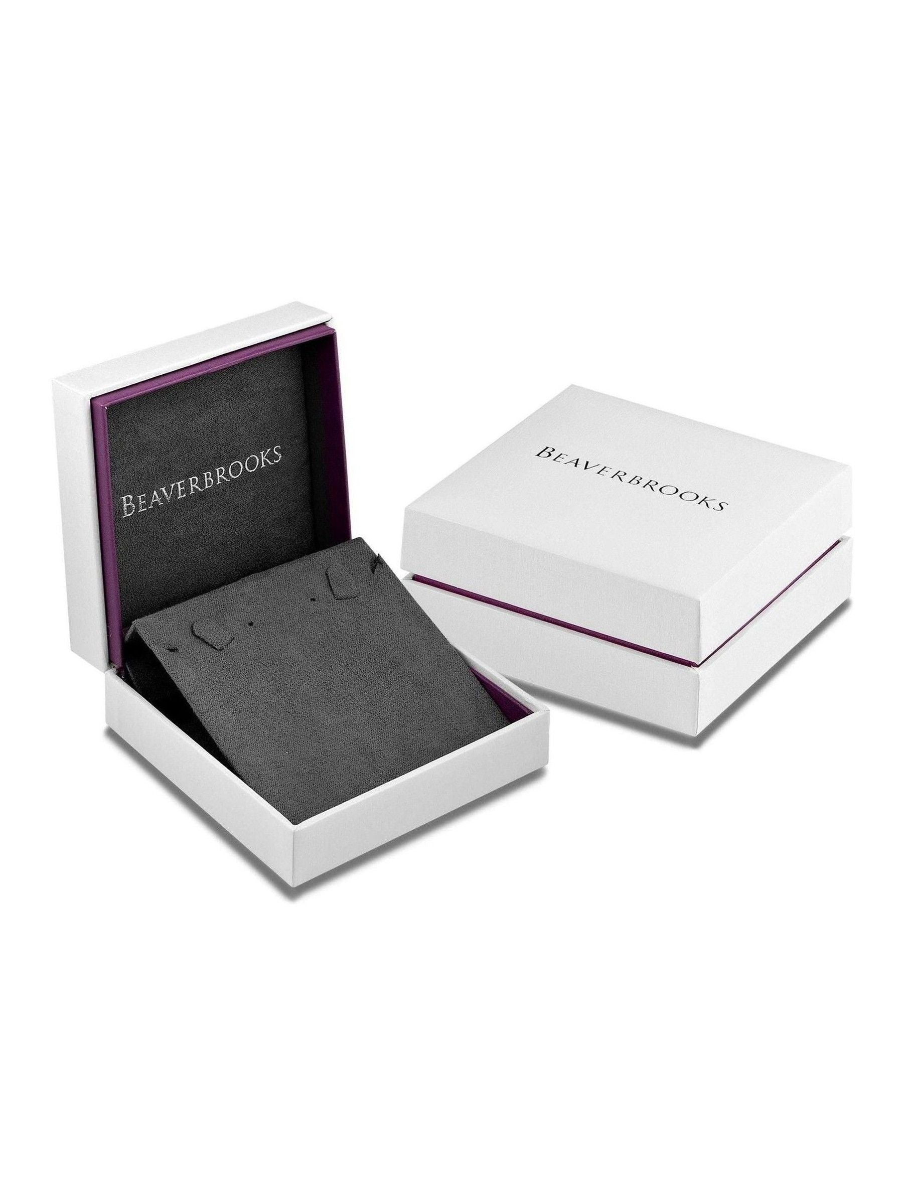 Infinity cubic zirconia pendant and earrings set in sterling silver (British brand)