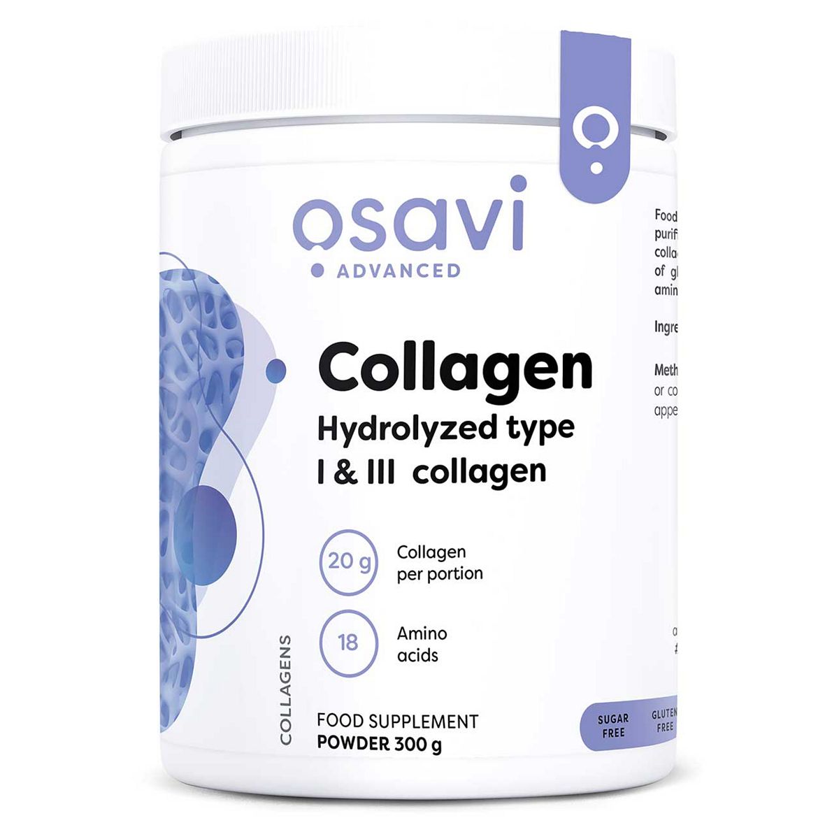 Osavi Collagen Peptides - Hydrolyzed Type 1 & 3 - 300g GOODS Boots   