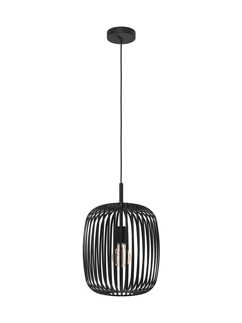 Eglo black caged pendant light 110cm height - British product