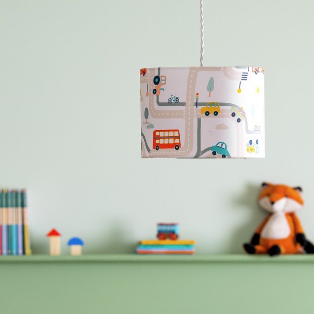Habitat kids white transport lampshade 25cm (British brand)