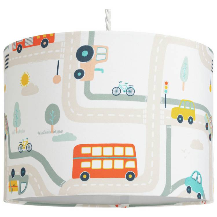 Habitat kids white transport lampshade 25cm (British brand)