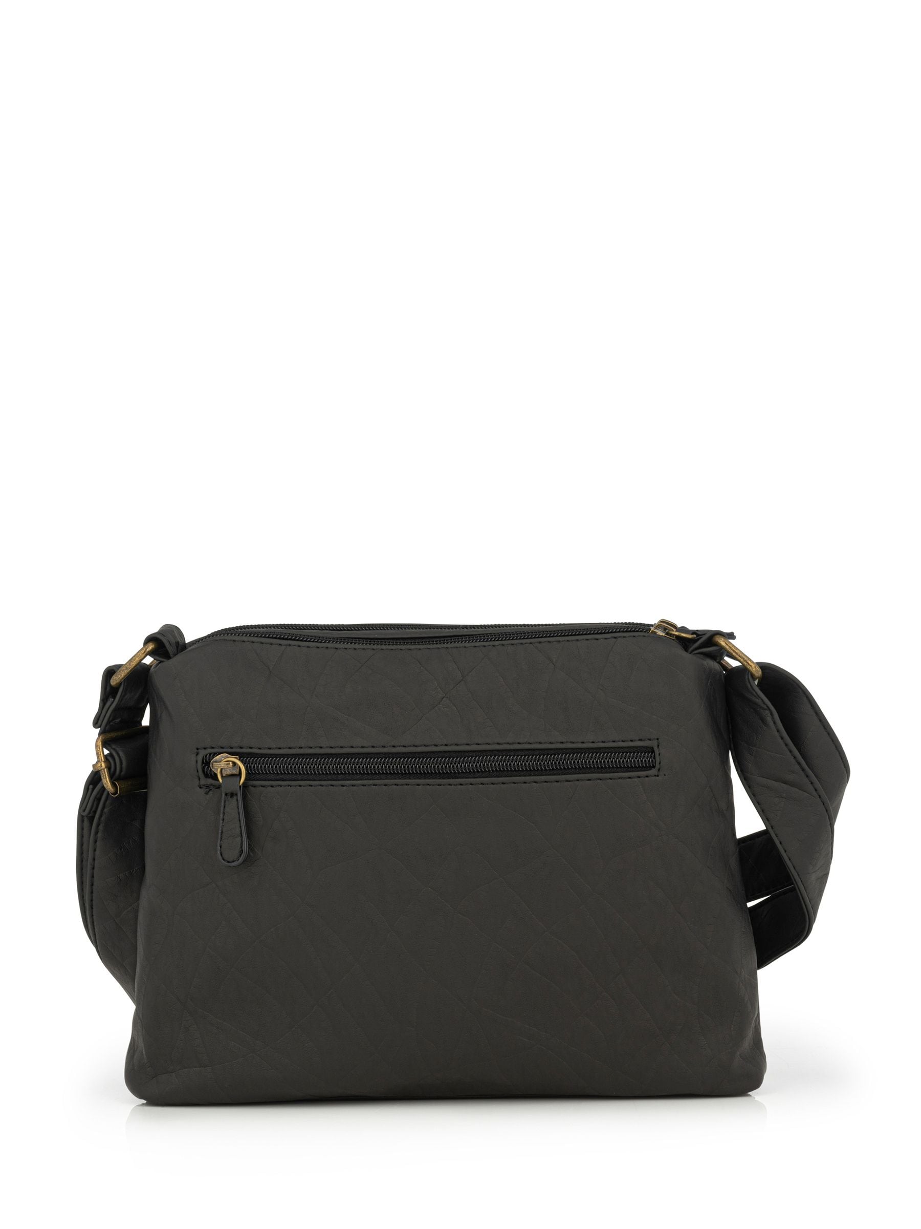 Pavers multi-pocket leather cross-body bag, imported from the UK