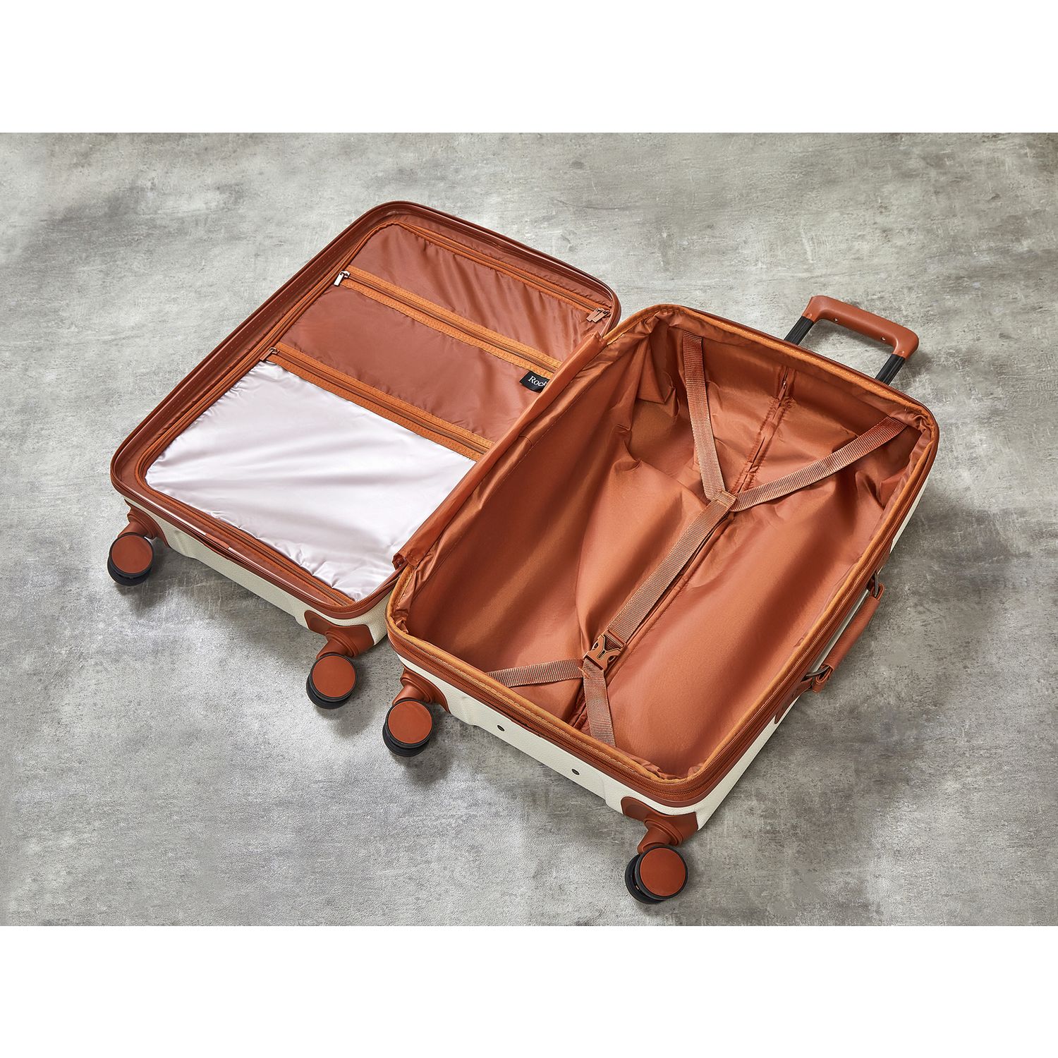 Rock Carnaby cabin hard case in cream, British product
