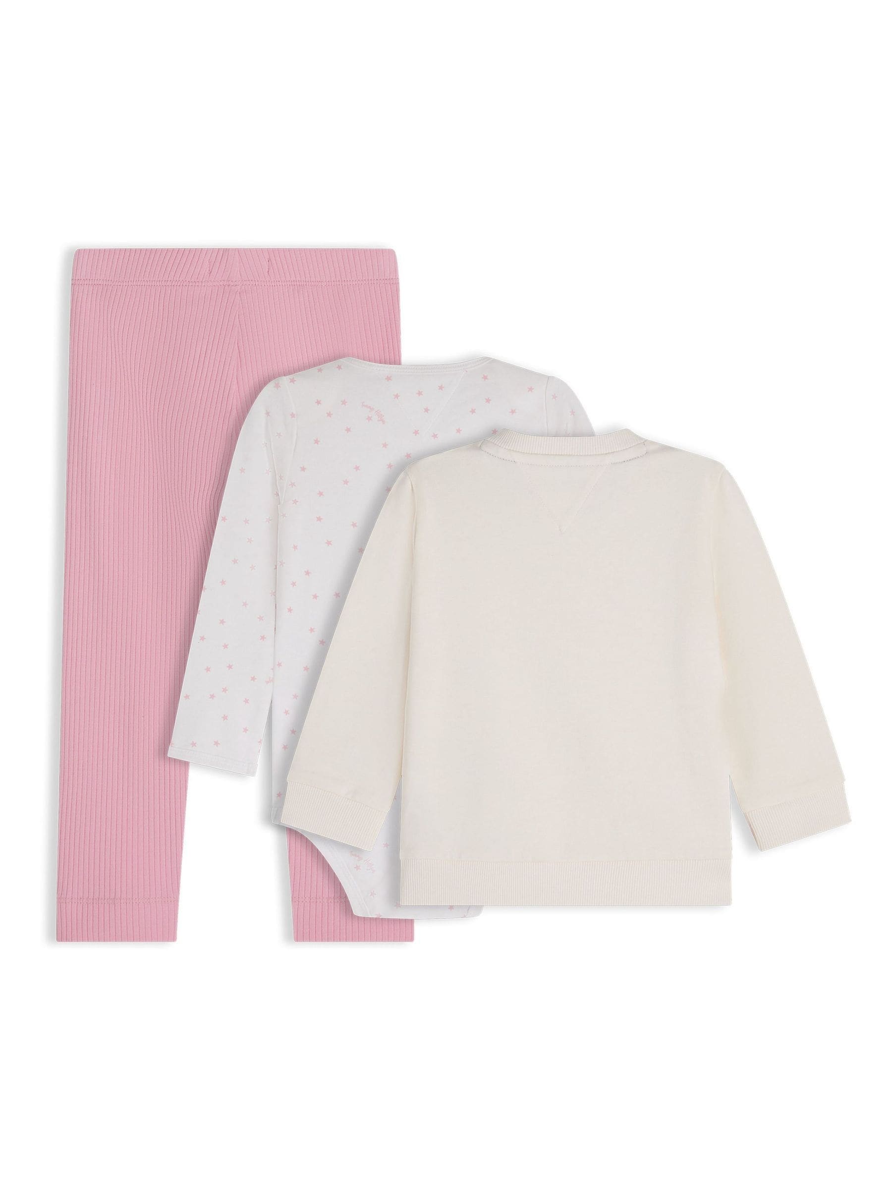 Tommy Hilfiger pink three piece baby outfit gift box - British product