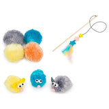 Petface kitten mouse pom pom cat toy set (British brand)