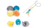 Petface kitten mouse pom pom cat toy set (British brand)
