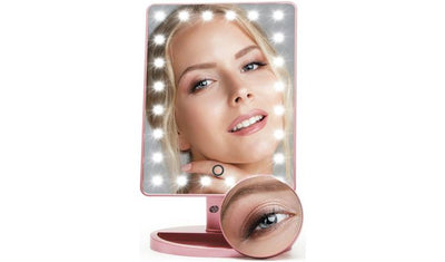 Argos Rio Touch Dimmable Rosegold Cosmetic Mirror 26cm- Buy online at McGrocer