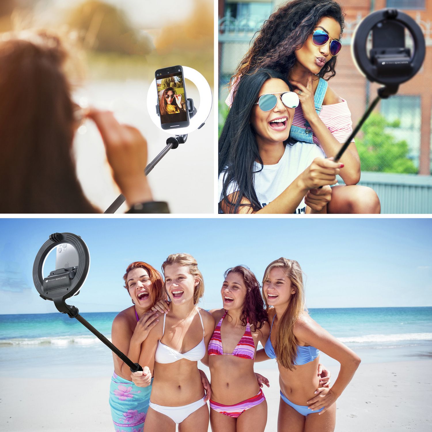 Rio adjustable vlogging tripod ring light, imported from the UK