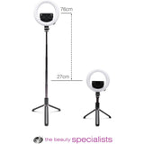 Rio adjustable vlogging tripod ring light, imported from the UK