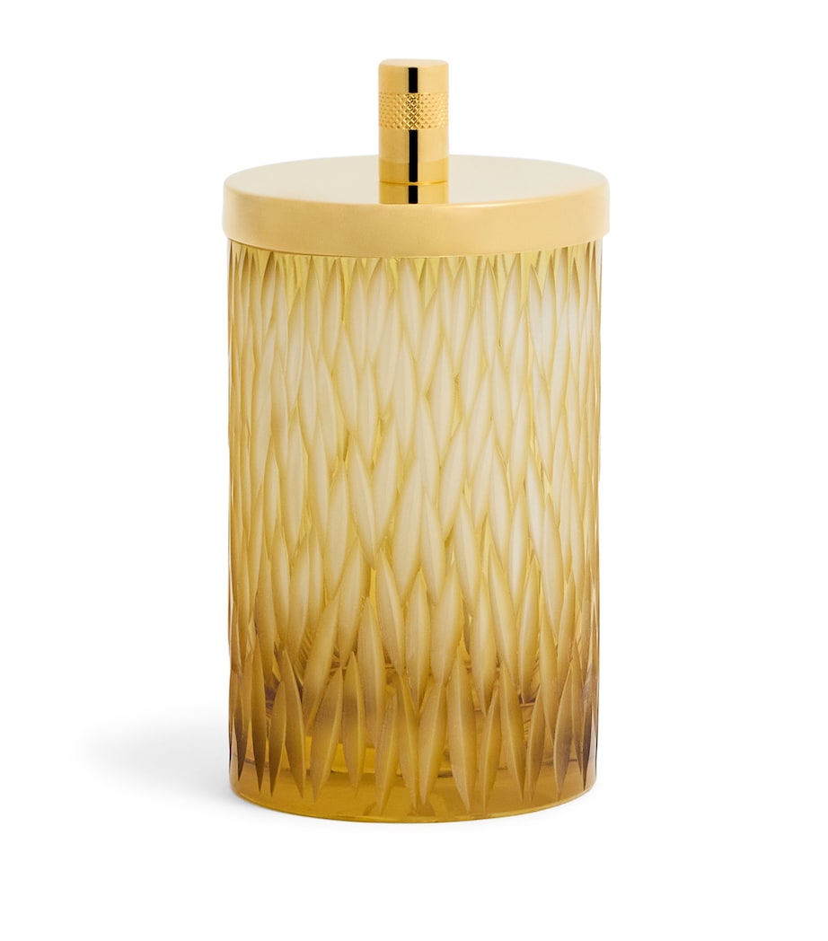 Zodiac Crystal Amber Cotton Wool Jar (British brand)