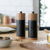 Habitat salt and pepper mill set black 16.4cm, UK version