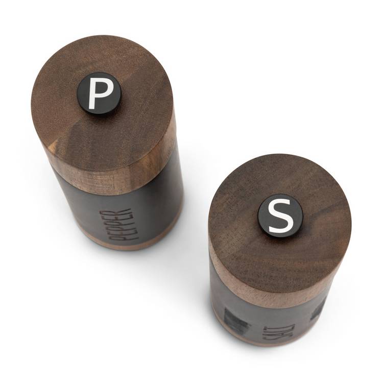 Habitat salt and pepper mill set black 16.4cm, UK version