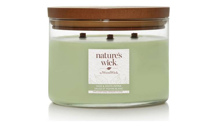 Natures Wick large multiwick candle sage and white pepper, imported from the UK