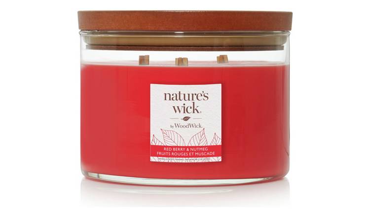 Nature's Wick redberry nutmeg multiwick candle, UK version