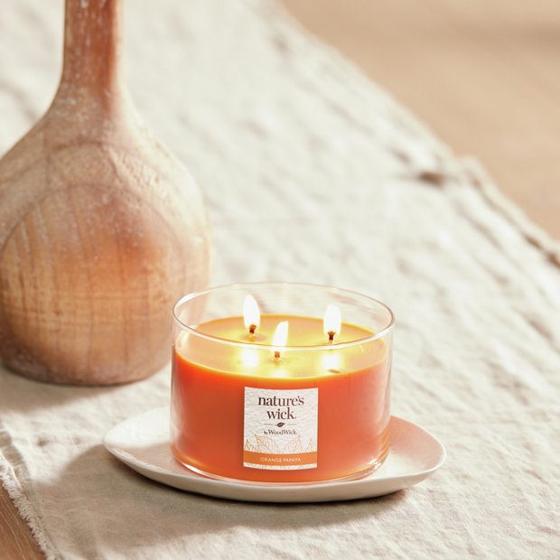 Nature's Wick Orange Papaya candle, UK version